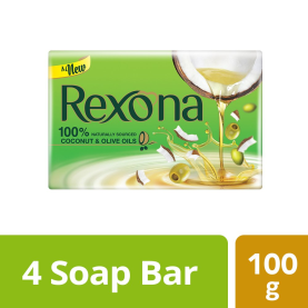  Rexona Coconut and Olive Oil Soap, 100g (Pack of 4)